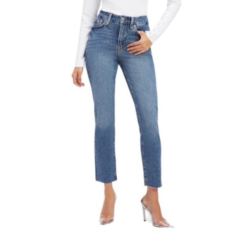 Good American Good Classic High Rise Medium Wash Jeans Size 28 NWT
